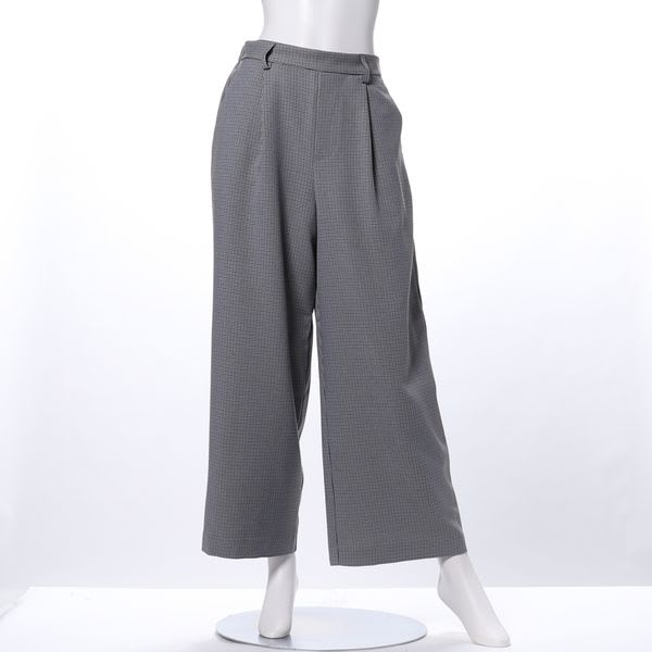ガンクラブチェック柄ワイドパンツ