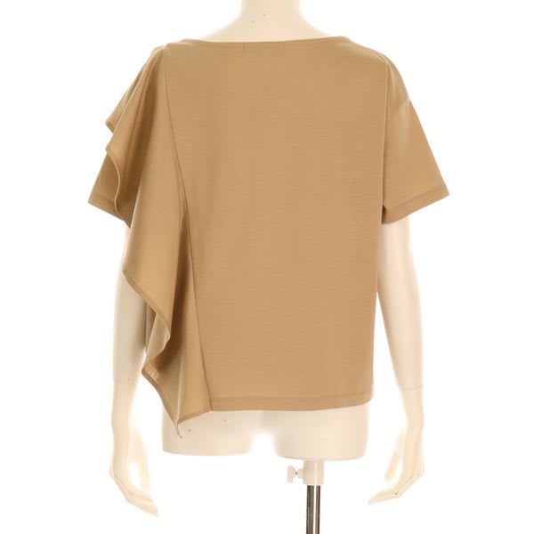 アシンメトリーフリルカットソー