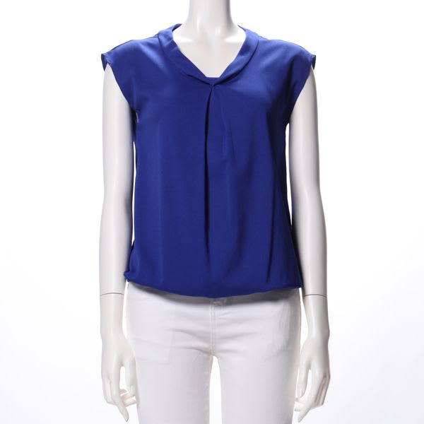 フロントタックフレンチスリーブブラウス