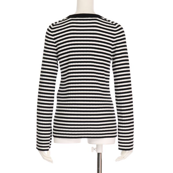 袖スリットリブニット