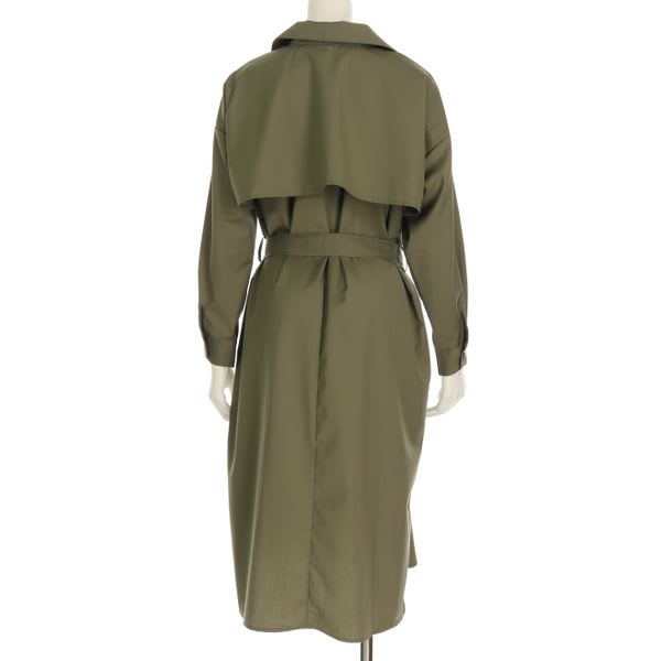 ウエストリボンシャツワンピース