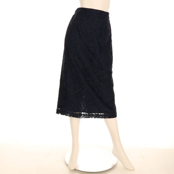 配色レースタイトスカート