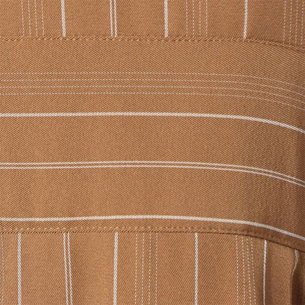 ストライプ柄ラウンドネックワンピース