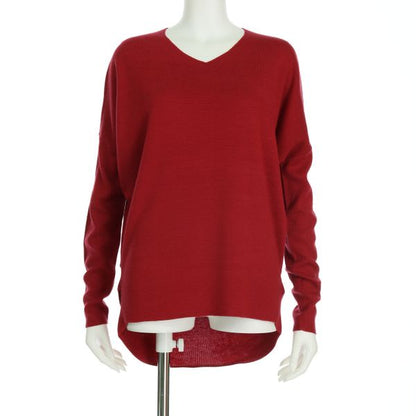 前後差裾丈Vネックニット