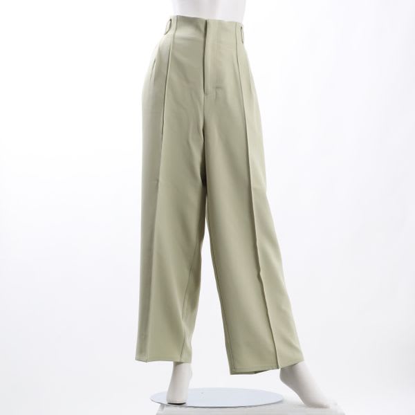 合繊平織ストレッチワイドパンツ