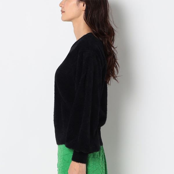 レースドッキングデザインニット