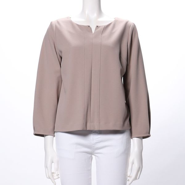 スタッズ付きオープンフロントブラウス