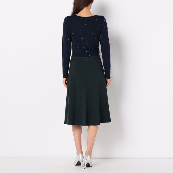 パールデザインリブニット