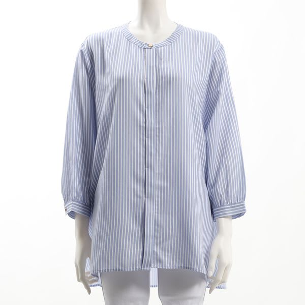 ストライプ柄比翼シャツ