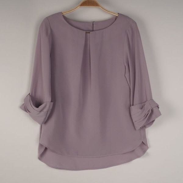 袖口リボンブラウス