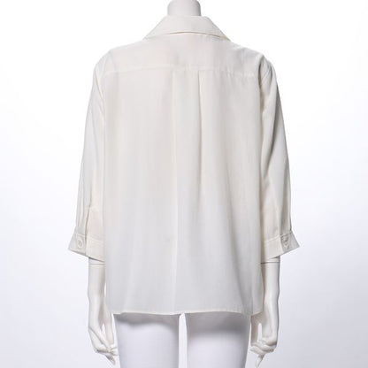 フラップポケット付きスキッパーブラウス