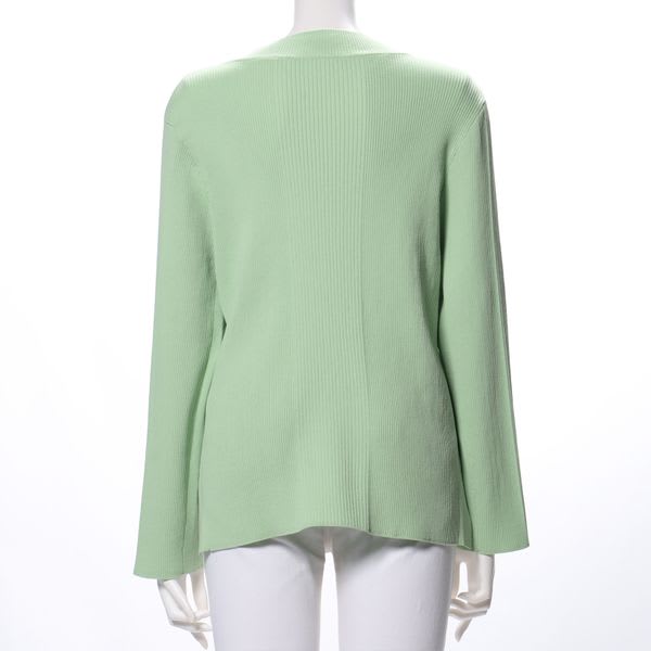 リブ切り替えサイドスリットニット