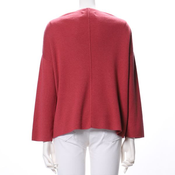 スラッシュドネックドロップショルダーニット