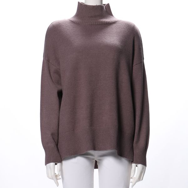 ドロップショルダーハイネックニット