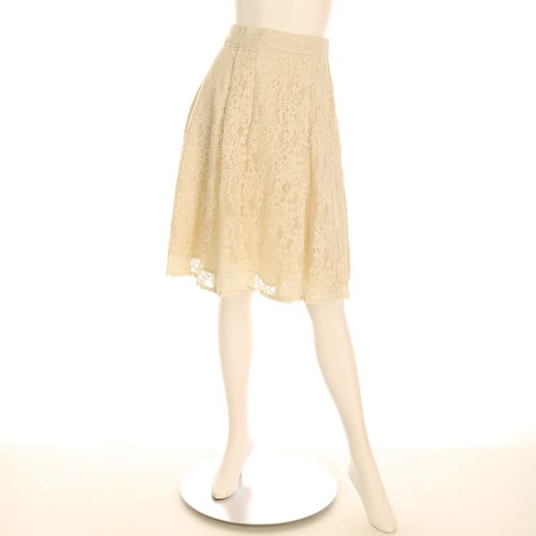 総レースフレアスカート