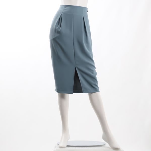 タックデザインフロントスリットスカート
