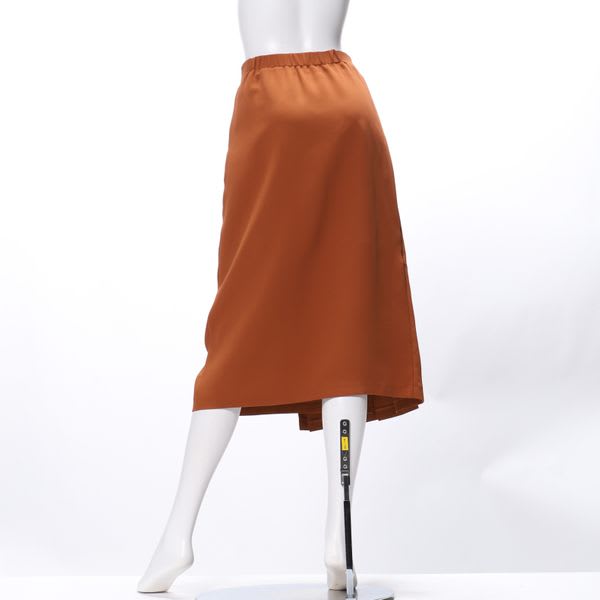 アシメプリーツ風セミタイトスカート