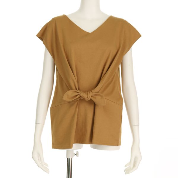 固結びデザインカットソー