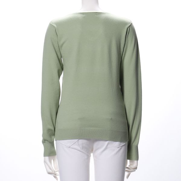 ベーシックデザインVネックニット