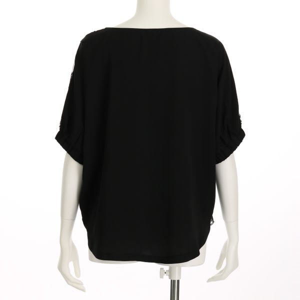 チュールレースドルマンスリーブブラウス