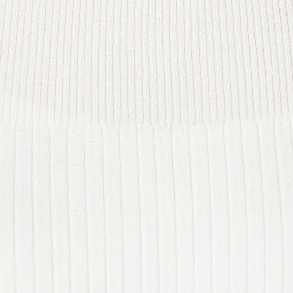 裾切り替えデザインリブニット