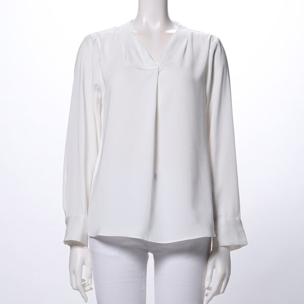 合わせVネックブラウス