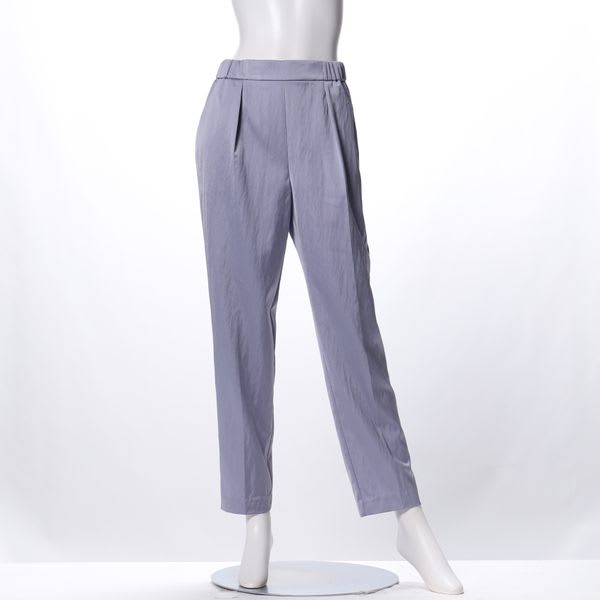 シアーサテンテーパードパンツ