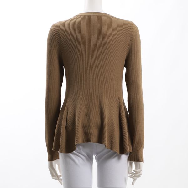 ぺプラムデザインリブニット