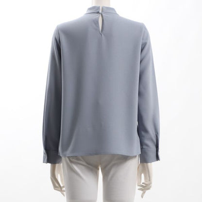 フロントデザインボウタイブラウス