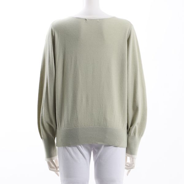 バイカラーニットラウンドネック