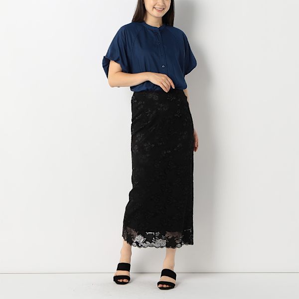 アシンメトリー裾シャツ