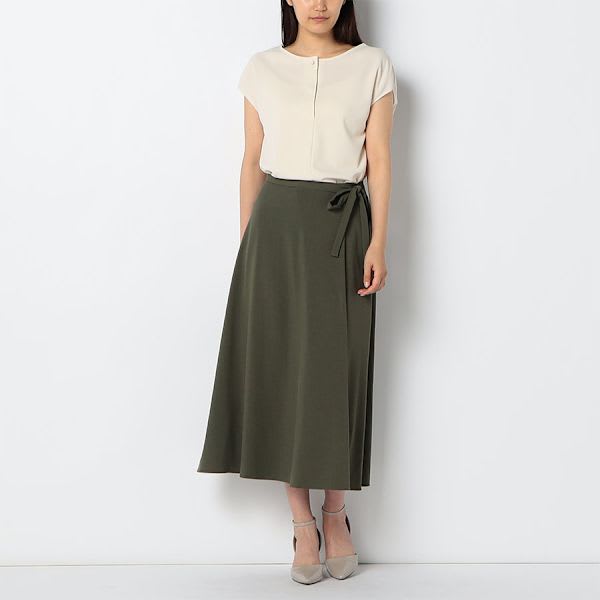 サイドリボンラップスカート