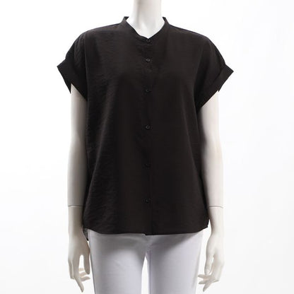 バンドカラーブラウス