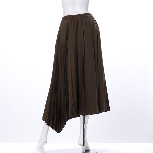 イレギュラーヘムプリーツスカート