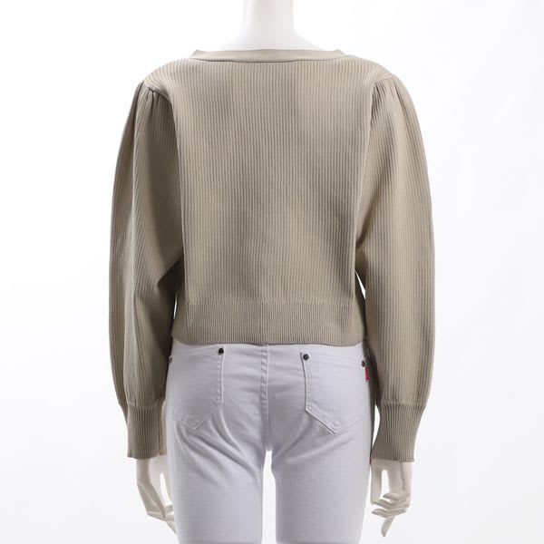 メタルボタン付きVネックカーディガン