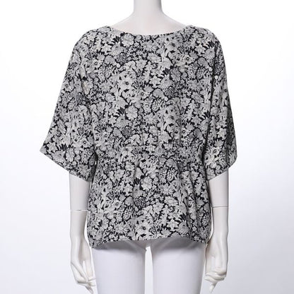 フラワープリントブラウス