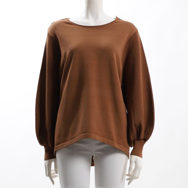 バックスタイルレース切り替えニット