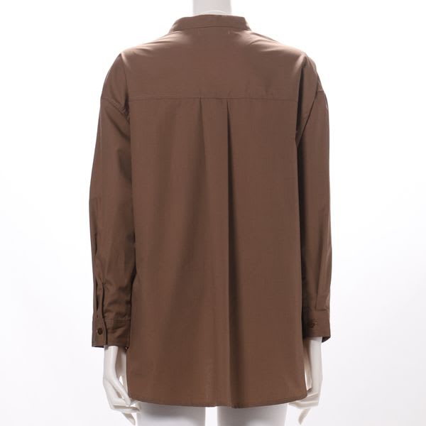 バンドカラーフロントオープンシャツ