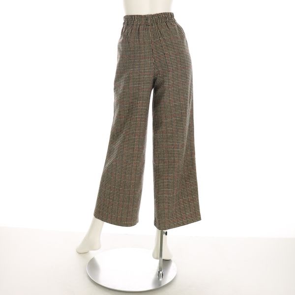 ガンクラブチェック柄ワイドパンツ