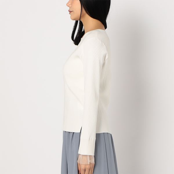 レイヤードデザインリブニット