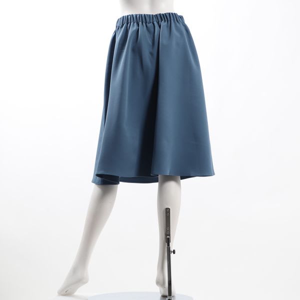 フロントリボンウエストベルトフレアスカート