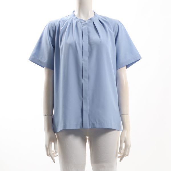 タックバンドカラーブラウス