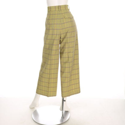 チェック柄ワイドパンツ