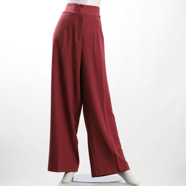 ストレッチツイルハイウエストワイドパンツ