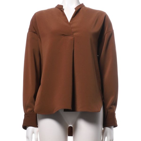 合わせVネックバックテールブラウス