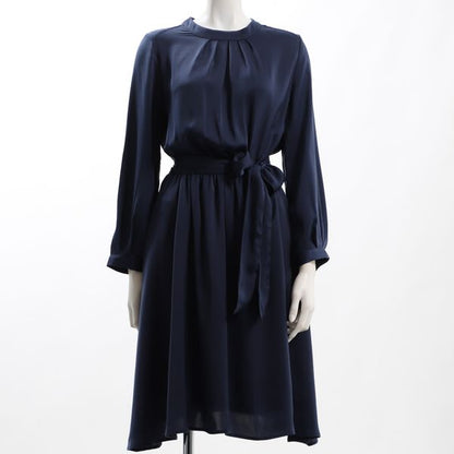 裾デザインウエストリボンワンピース