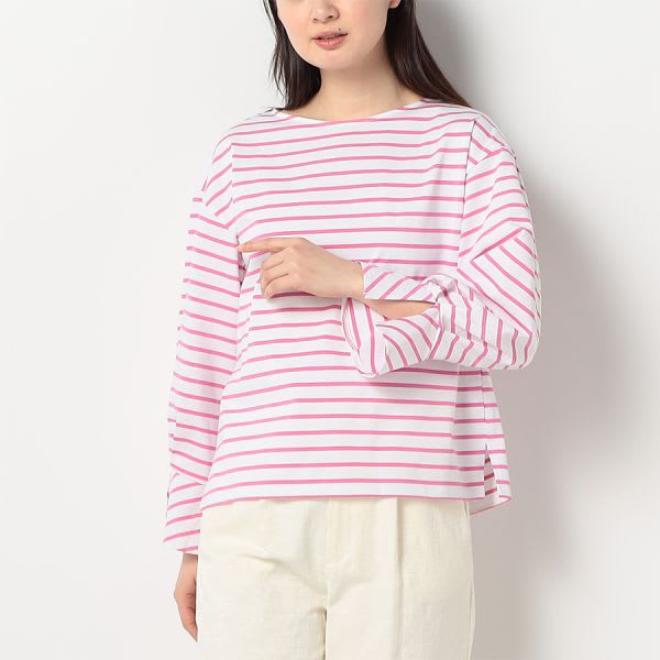 ボートネックボーダーカットソー