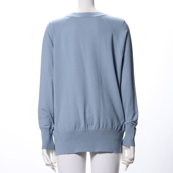 ラグランスリーブクルーネックニット