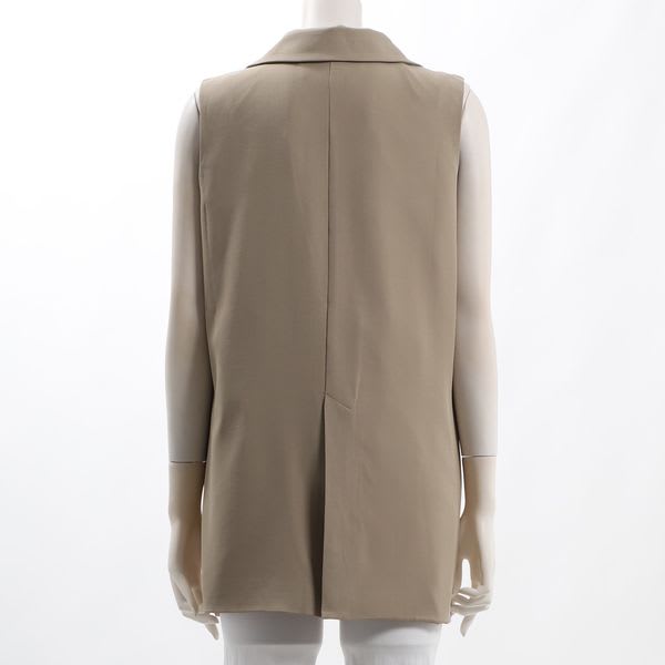 オープンカラーネックジレ