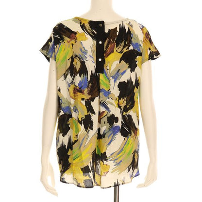 ボタニカル柄ねじりブラウス